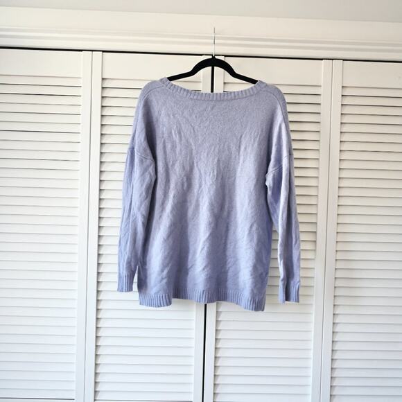 Eileen Fisher Medium Wool Blend Lavender Hi-Lo Sweater | Size Medium - Picture 6 of 9